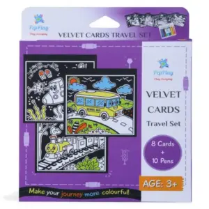 PepPlay Velvet Cards Travel Set 18 Pieces For Kids of Age 3Y+, Multicolour