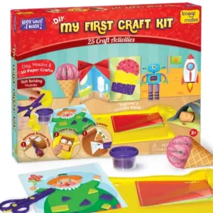 Imagimake My First Craft Kit, Scissor Activity Book, Origami Kit, Art & Craft Kit, Kids for 3Y+, Multicolour
