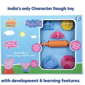 Dough Magic Peppa Pig Spot & Shape Activity Set For Kids of Age 3Y+, Multicolour