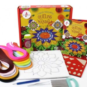 Kalakaram Quilling Mandala Craft Kit, Paper Art and Craft Kit for Girls and Return Gifts, DIY Art and Craft Kit for Kids, 12Y+, Multicolour