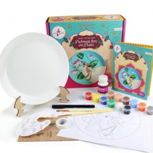 Kalakaram Paint Pichwai Art on Plate Painting Kit for Kids, Painting and Educational Kit for Kids, 12Y+, Multicolour