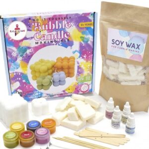 Kalakaram Bubble Candle Making Kit, Make Beautiful Scented Candles at Home, Kids Activity DIY Kit, Gift for Kids, 9Y+, Multicolour