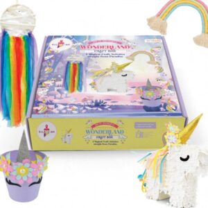 Kalakaram Wonderland Craft Box, Create 4 Wonderful Crafts with this Kit, for Kids aged 5 and more, Birthday gift for Kids and Girls, DIY Craft Kit, 5Y+, Multicolour