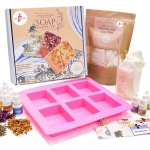 Kalakaram Shea Butter Soap Making Kit Melt & Pour Natural Soap Making Diy Kit Make Beautiful Natural Soaps, Educational Gift for Kids, 7Y+, Multicolour