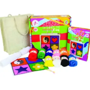 Kalakaram Make Your Cross Stitch Bag Kit, 7Y+