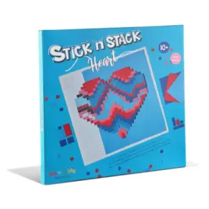 Jack In The Box STICK 'N' STACK Valentine Heart Design Craft Kit with 3D Foam Stickers For Kids of Age 10Y+, Multicolour