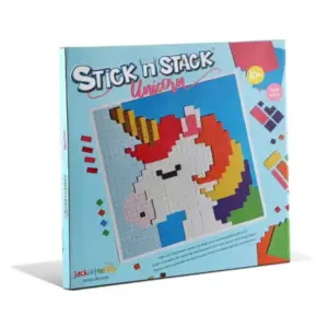 Jack In The Box Stick n Stack Unicorn Design Mosaic Arts and Crafts with 3D Foam Stickers For Kids of Age 10Y+, Multicolour