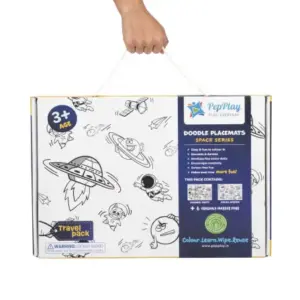 PepPlay Doodle Placemats Space Series For Kids of Age 3Y+, Multicolour