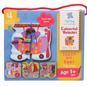 PepPlay My First Touch & Feel Puzzles Colourful Vehicles For Kids of Age 12M+, Multicolour