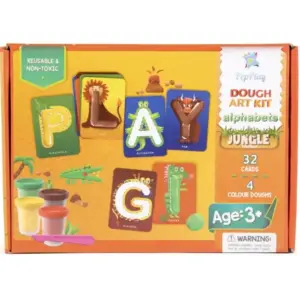 PepPlay Dough Art Kit Alphabets For Kids of Age 3Y+, Multicolour