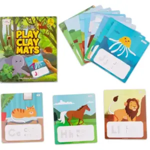 Trunk Works Animal Alphabet PlayClay Mats, 3Y+
