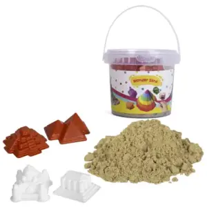 Youreka Non-Toxic Wonder Sand, 4 Cutter Moulds, 500 Grams, Peach, 5Y+