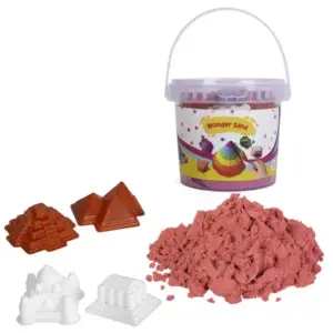 Youreka Non-Toxic Wonder Sand, 4 Cutter Moulds, 500 Grams, Pink, 5Y+