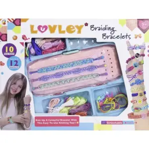 Luvley Braiding Bracelets, Make 12 Stretchable Bracelets with Upto 10 Knotting Styles, 3Y+