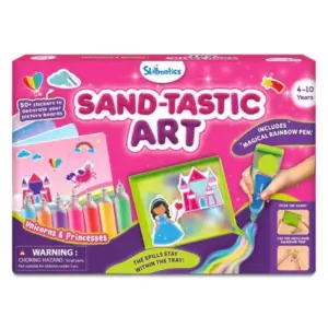 Skillmatics Sand-Tastic Art Unicorns & Princesses, Controlled-Mess Sand Art, 4Y+