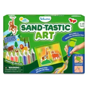 Skillmatics Sand-Tastic Art Animals, Controlled-Mess Sand Art, 4Y+