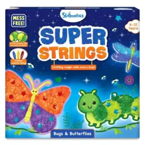 Skillmatics Super Strings: Bugs & Butterflies, Mess-Free String Art, 6Y+