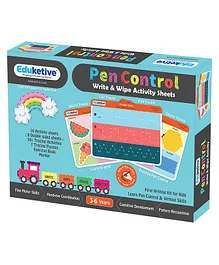 Eduketive Pen Control Write & Wipe Reusable Activity...