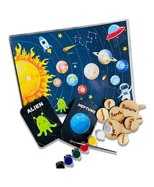 Zooplay India Solar System Flashcards with space board...