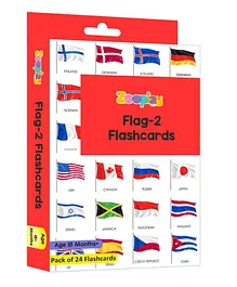 Zooplay India Flags Flash Cards Pack of 24 - Multicolor