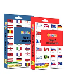 Zooplay India Flag Flashcards Multicolour  Pack of 2 -...