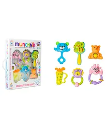 Ratnas Munchin Rattle Set of 6 Pieces - Color &  Shape...
