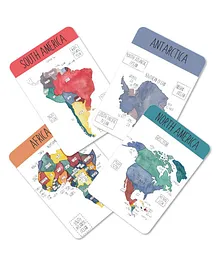 Zooplay India World Continents And Oceans Flashcard -...